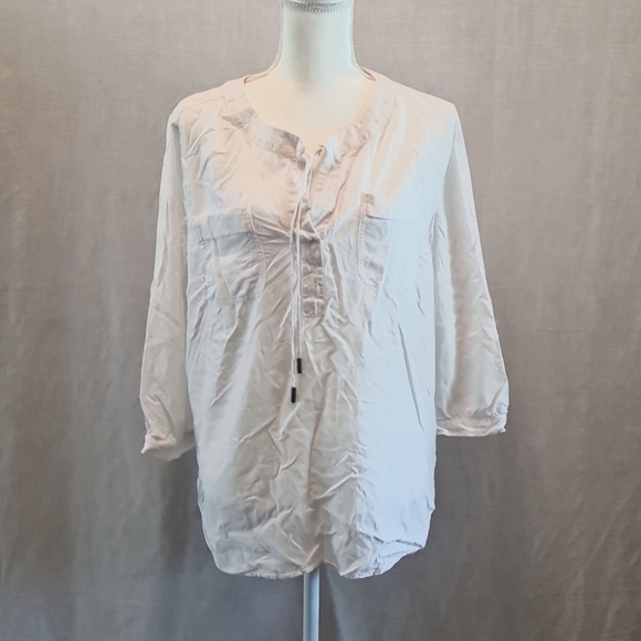 5/$15 STYLUS XXL ladies long-sleeved, Drawstring V-neck, 2 front pockets, EUC - Picture 1 of 7
